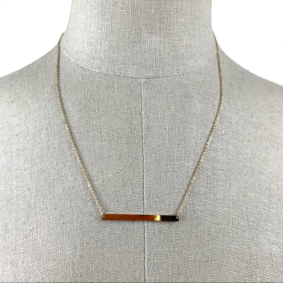 Jewelry - NEW 14k Gold plated bar minimalist necklace